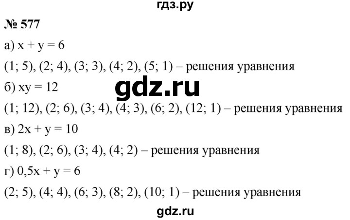 ГДЗ упражнение 577 алгебра 8 класс Дорофеев, Суворова