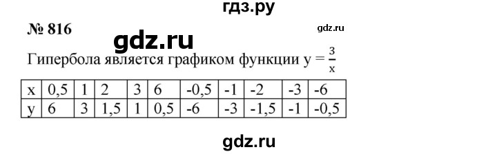ГДЗ по алгебре 8 класс  Дорофеев   упражнение - 816, Решебник №1 к учебнику 2019