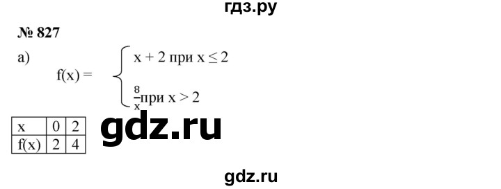 ГДЗ по алгебре 8 класс  Дорофеев   упражнение - 827, Решебник №1 к учебнику 2019