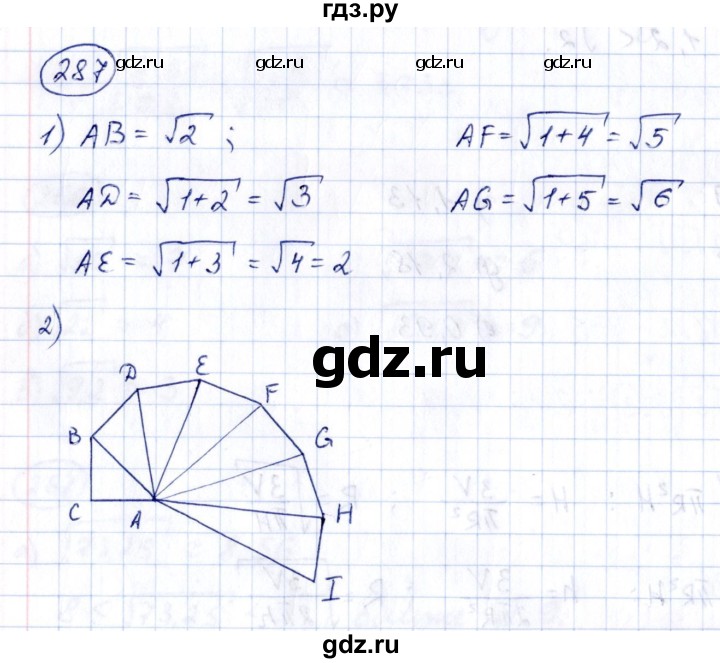 ГДЗ по алгебре 8 класс  Дорофеев   упражнение - 287, Решебник к учебнику 2014