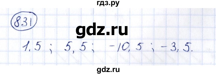 ГДЗ по алгебре 8 класс  Дорофеев   упражнение - 831, Решебник к учебнику 2014
