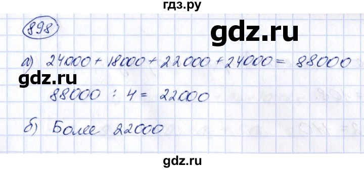 ГДЗ по алгебре 8 класс  Дорофеев   упражнение - 898, Решебник к учебнику 2014