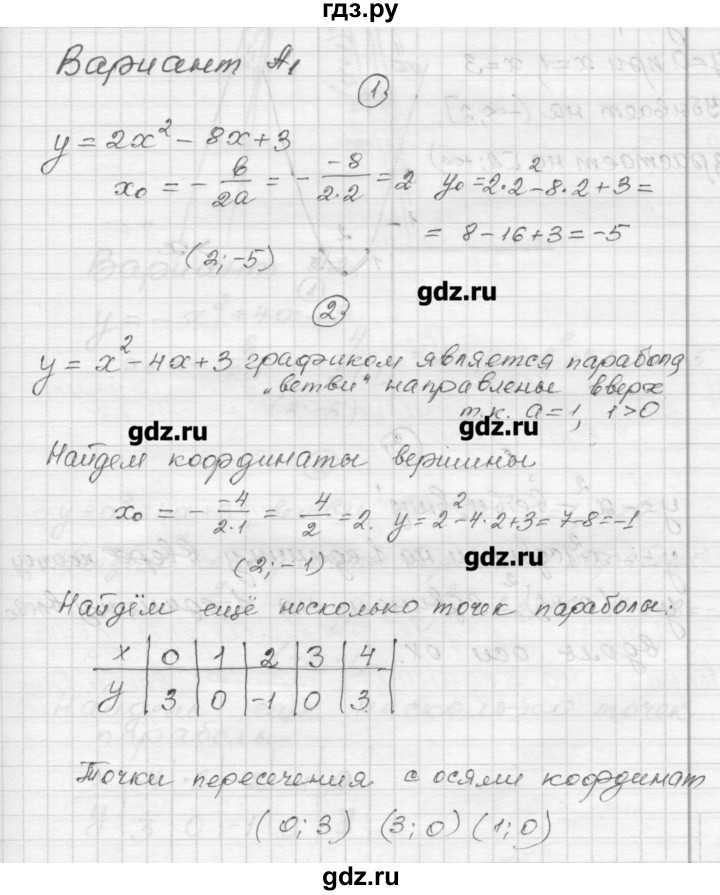 ГДЗ по алгебре 9 класс  Ершова самостоятельные и контрольные работы  алгебра / самостоятельная работа / С-3 - А1, Решебник
