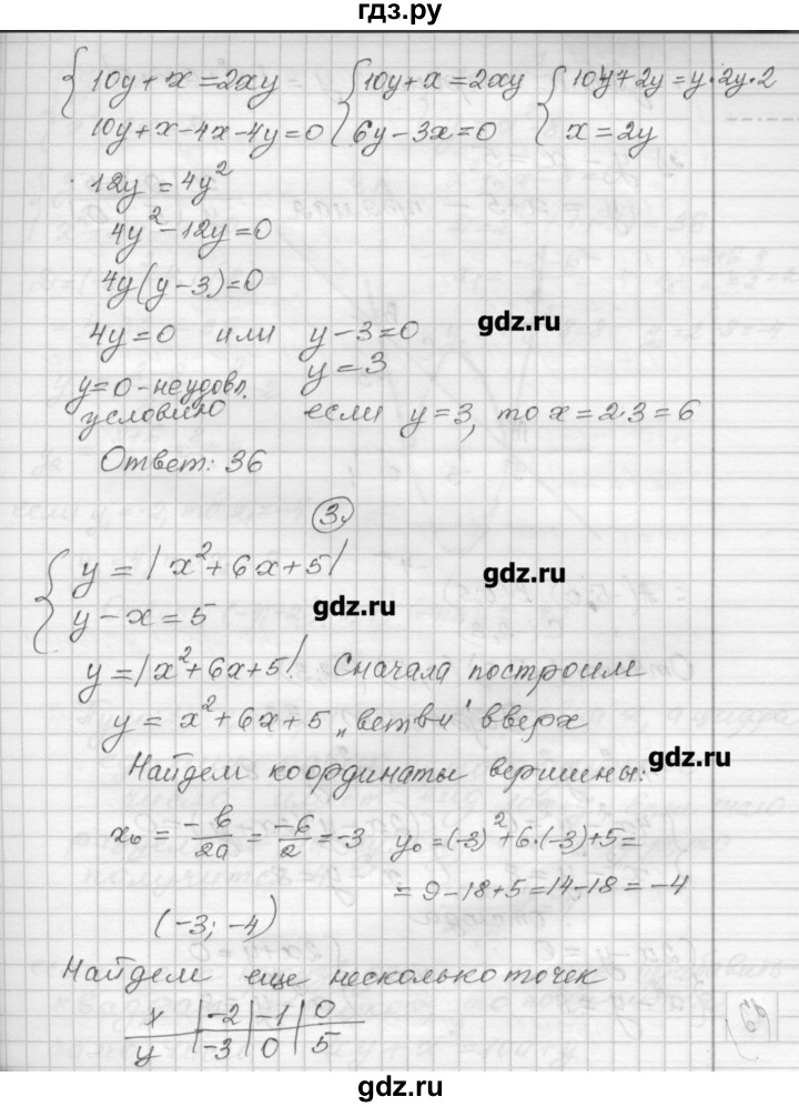 ГДЗ по алгебре 9 класс  Ершова самостоятельные и контрольные работы  алгебра / самостоятельная работа / С-10 - Б2, Решебник