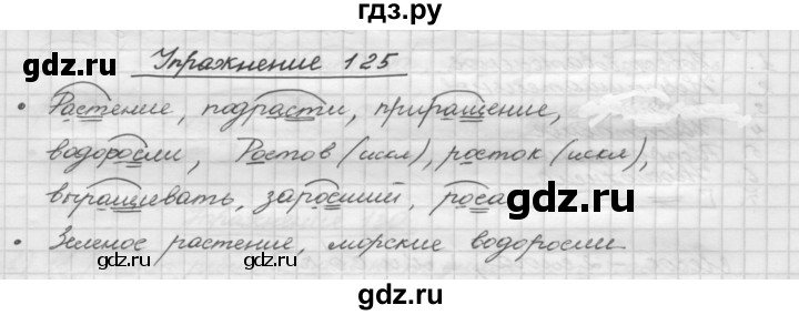 ГДЗ по русскому языку 5 класс  Бунеев   упражнение - 125, Решебник