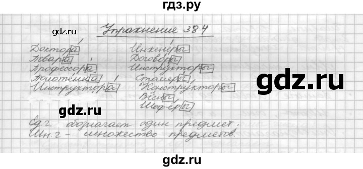 ГДЗ по русскому языку 5 класс  Бунеев   упражнение - 384, Решебник