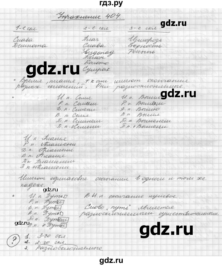 ГДЗ по русскому языку 5 класс  Бунеев   упражнение - 404, Решебник