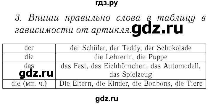 ГДЗ по немецкому языку 3 класс  Бим рабочая тетрадь  часть 1. страница - 34, Решебник №3