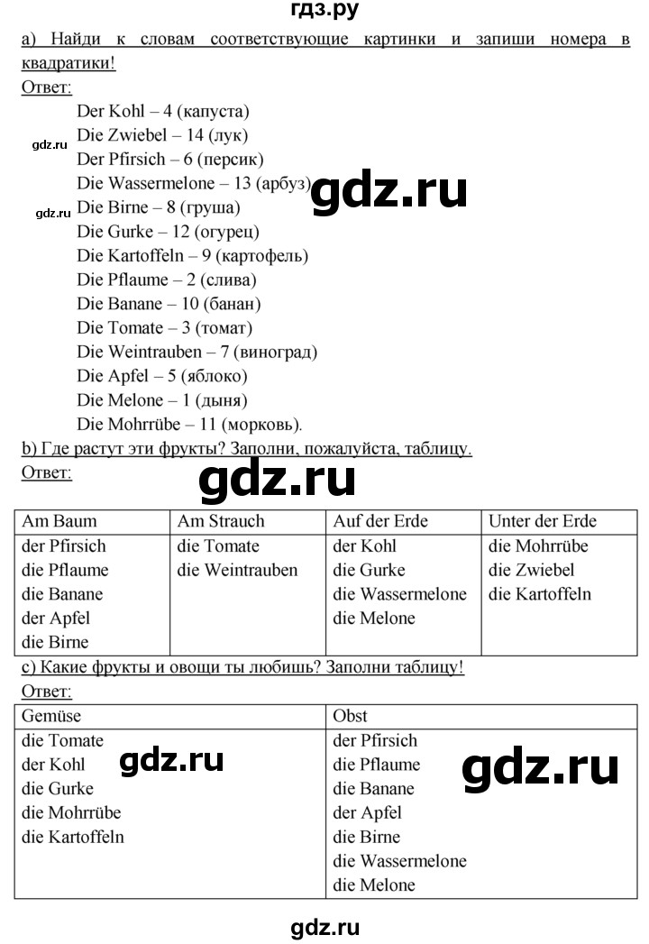 ГДЗ по немецкому языку 6 класс  Бим рабочая тетрадь  страница - 26, Решебник 2016 №1