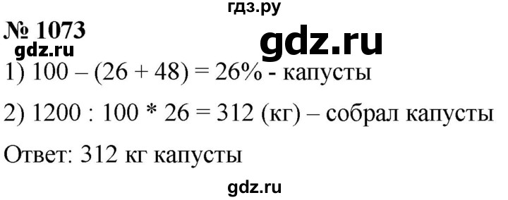 ГДЗ по математике 5 класс  Мерзляк  Базовый уровень номер - 1073, Решебник к учебнику 2021