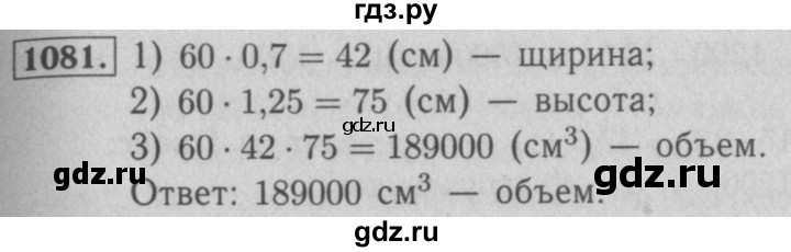 ГДЗ по математике 5 класс  Мерзляк  Базовый уровень номер - 1081, Решебник №2 к учебнику 2016