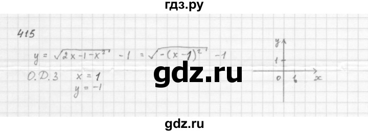 ГДЗ по алгебре 8 класс  Мерзляк  Базовый уровень упражнение - 415, Решебник 2016