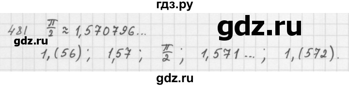 ГДЗ по алгебре 8 класс  Мерзляк  Базовый уровень упражнение - 481, Решебник 2016