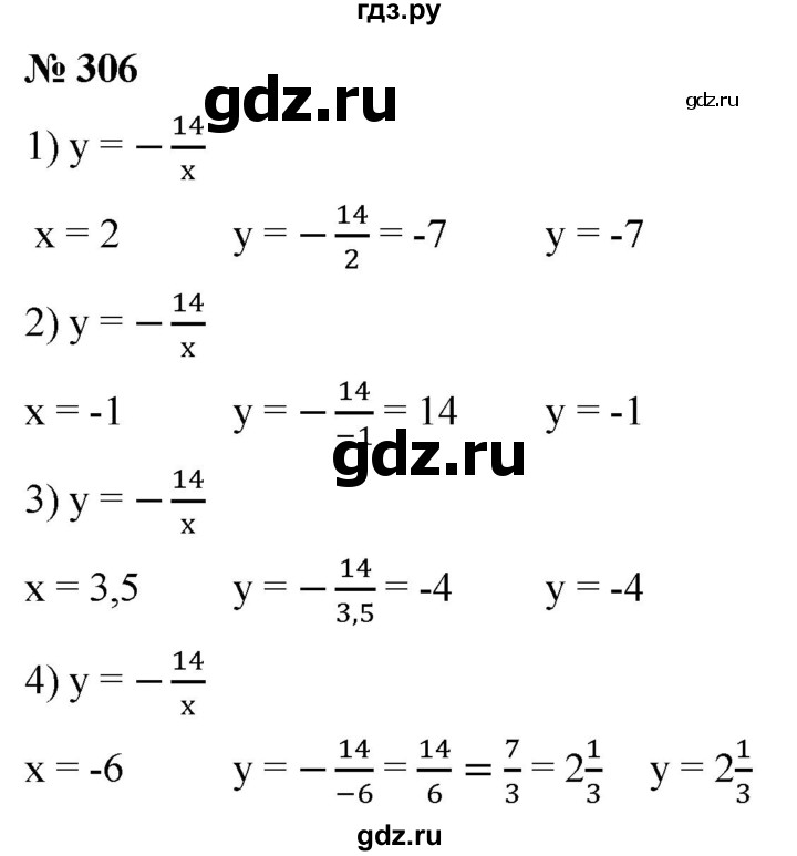 ГДЗ по алгебре 8 класс  Мерзляк   номер - 306, Решебник к учебнику 2019