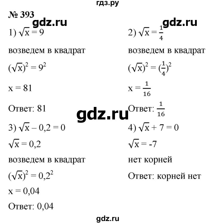 ГДЗ по алгебре 8 класс  Мерзляк   номер - 393, Решебник к учебнику 2019