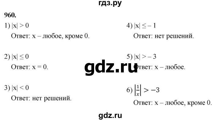 ГДЗ по алгебре 8 класс  Мерзляк  Базовый уровень упражнение - 960, Решебник 2023