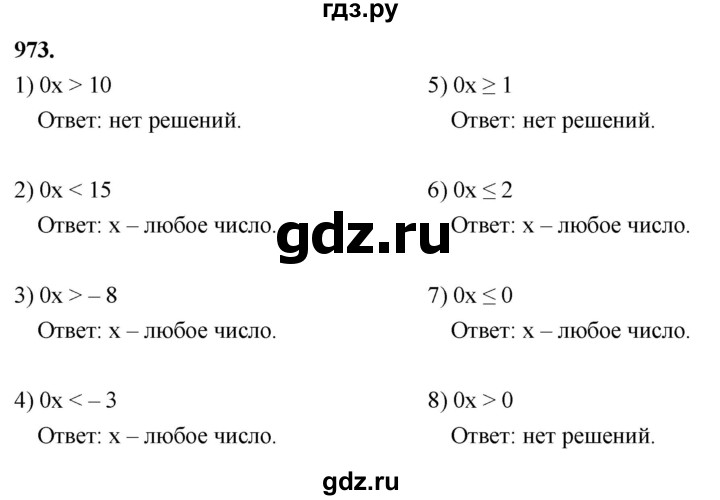 ГДЗ по алгебре 8 класс  Мерзляк  Базовый уровень упражнение - 973, Решебник 2023