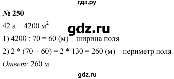 ГДЗ по математике 5 класс  Мерзляк рабочая тетрадь Базовый уровень номер - 250, Решебник №1 к тетради 2020