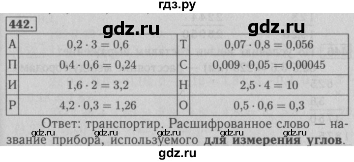 ГДЗ по математике 5 класс  Мерзляк рабочая тетрадь Базовый уровень номер - 442, Решебник №3 к тетради 2020