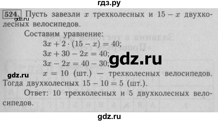 ГДЗ по математике 5 класс  Мерзляк рабочая тетрадь Базовый уровень номер - 524, Решебник №3 к тетради 2020