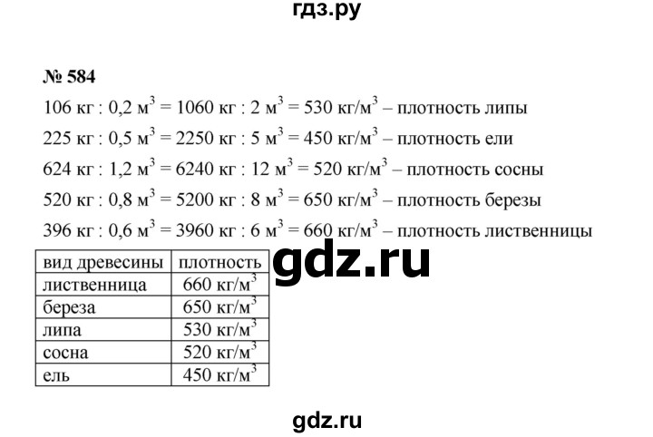 ГДЗ по математике 6 класс  Мерзляк  Базовый уровень номер - 584, Решебник №1 к учебнику 2020