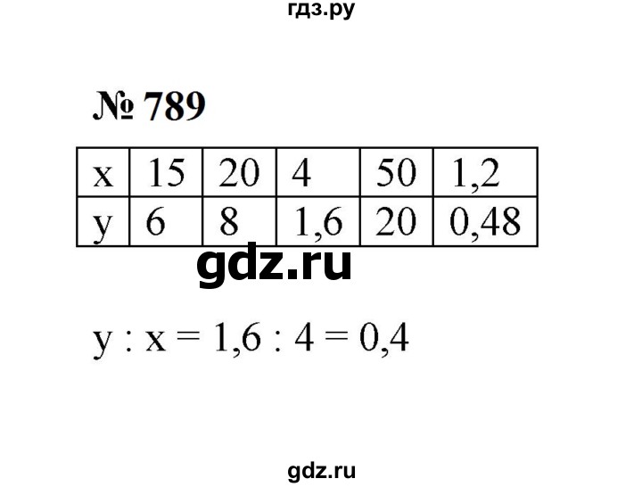 ГДЗ по математике 6 класс  Мерзляк  Базовый уровень номер - 789, Решебник к учебнику 2023