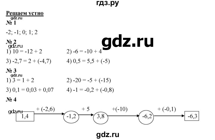 ГДЗ по математике 6 класс  Мерзляк  Базовый уровень решаем устно - § 31, Решебник к учебнику 2023