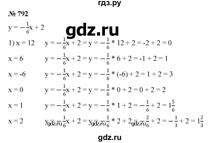 ГДЗ номер 792 алгебра 7 класс Мерзляк, Полонский