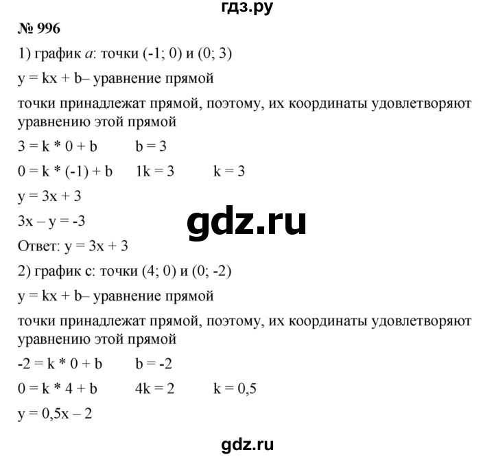 ГДЗ по алгебре 7 класс  Мерзляк  Базовый уровень номер - 996, Решебник №2 к учебнику 2016