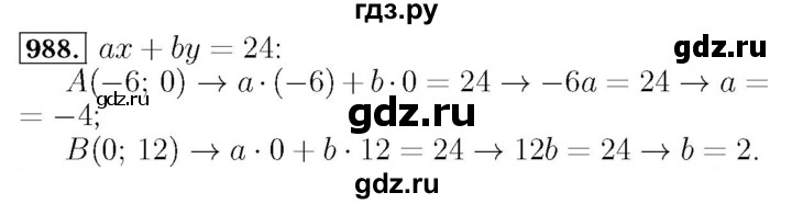 ГДЗ по алгебре 7 класс  Мерзляк  Базовый уровень номер - 988, Решебник №4 к учебнику 2016