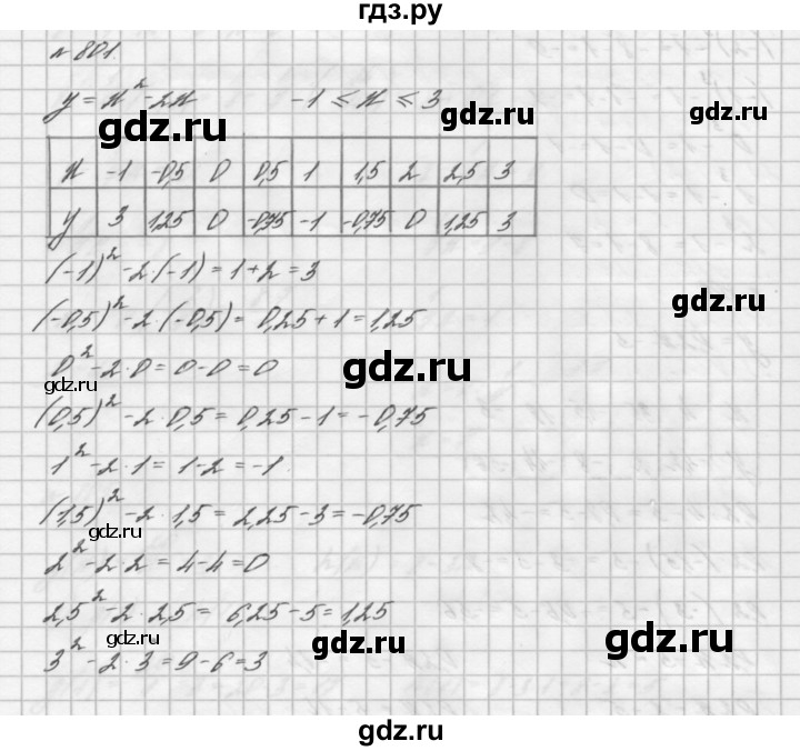 ГДЗ по алгебре 7 класс  Мерзляк  Базовый уровень номер - 801, Решебник №3 к учебнику 2016