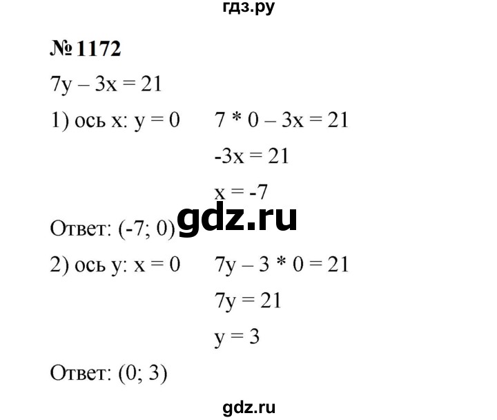 ГДЗ по алгебре 7 класс  Мерзляк  Базовый уровень номер - 1172, Решебник к учебнику 2023