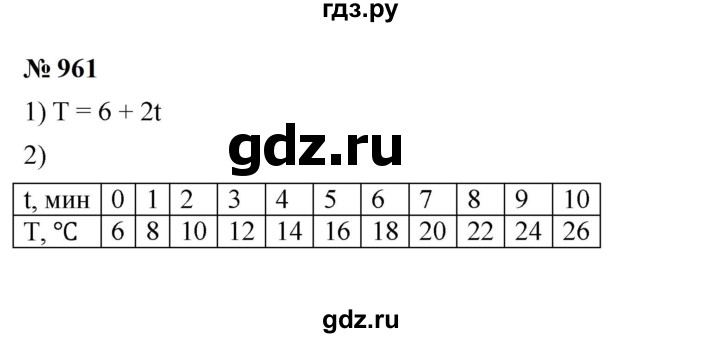 ГДЗ по алгебре 7 класс  Мерзляк  Базовый уровень номер - 961, Решебник к учебнику 2023