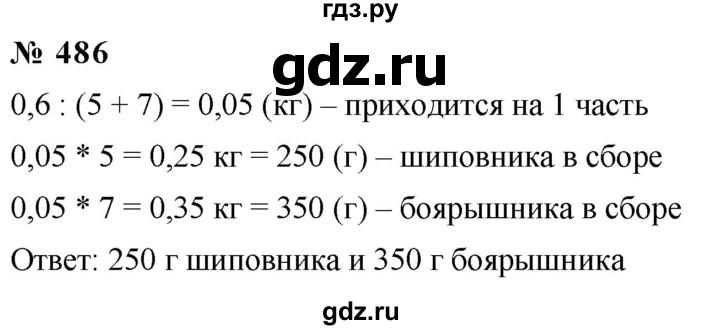 ГДЗ по математике 6 класс  Дорофеев  Базовый уровень глава 6 / упражнение - 6.28 (486), Решебник к учебнику 2019