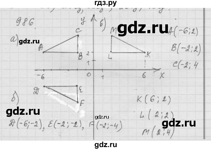 ГДЗ по математике 6 класс  Дорофеев  Базовый уровень глава 11 / упражнение - (986), Решебник к учебнику 2014