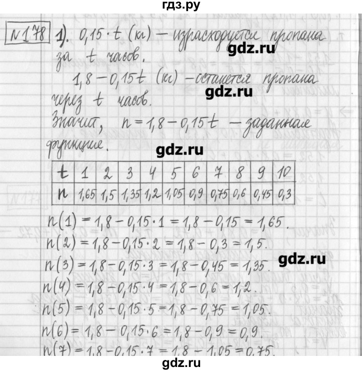ГДЗ по алгебре 7 класс  Муравин   упражнение - 178, Решебник