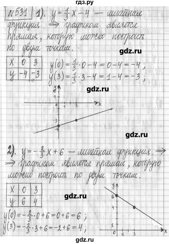 ГДЗ по алгебре 7 класс  Муравин   упражнение - 531, Решебник
