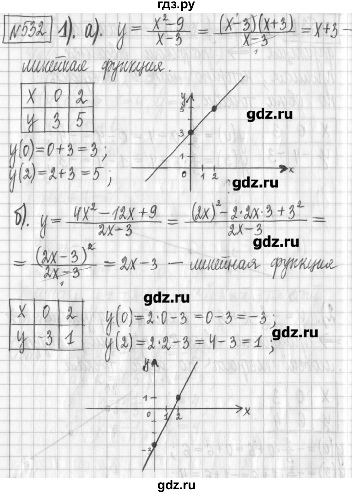 ГДЗ по алгебре 7 класс  Муравин   упражнение - 532, Решебник