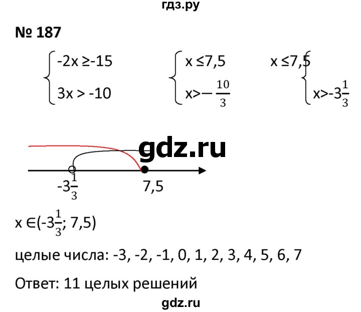 ГДЗ по алгебре 9 класс  Мерзляк   упражнение - 187, Решебник к учебнику 2021