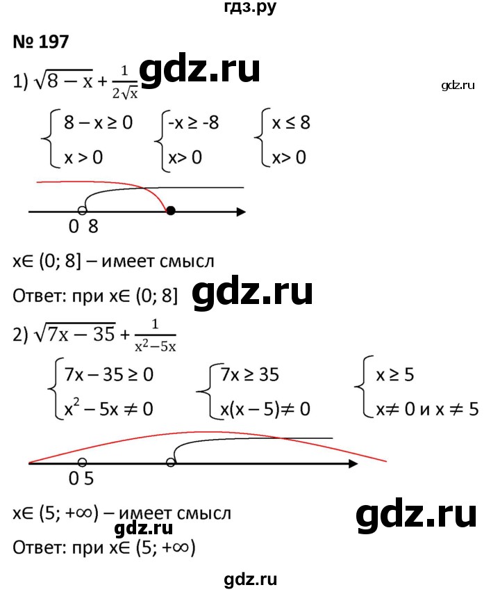 ГДЗ Упражнение 197 Алгебра 9 Класс Мерзляк, Полонский