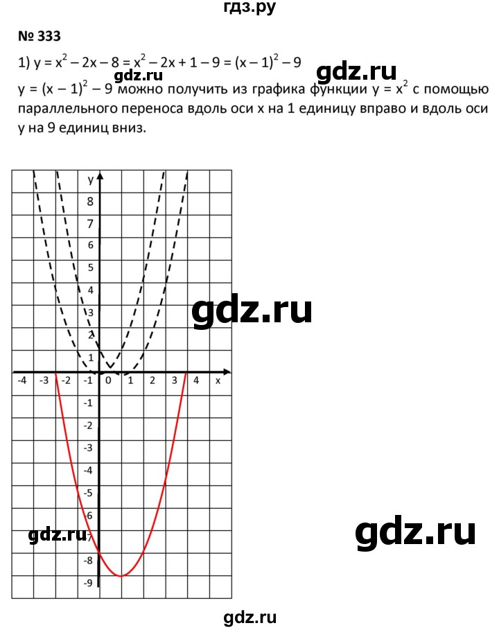ГДЗ по алгебре 9 класс  Мерзляк   упражнение - 333, Решебник к учебнику 2021