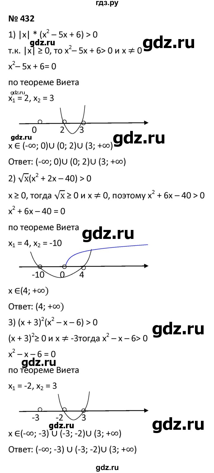 ГДЗ по алгебре 9 класс  Мерзляк   упражнение - 432, Решебник к учебнику 2021