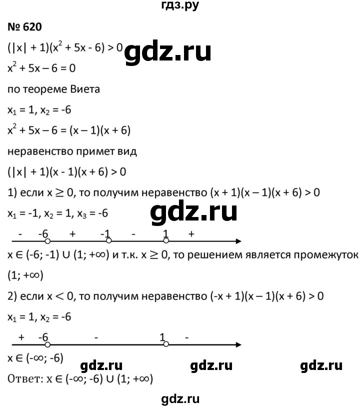 ГДЗ по алгебре 9 класс  Мерзляк   упражнение - 620, Решебник к учебнику 2021
