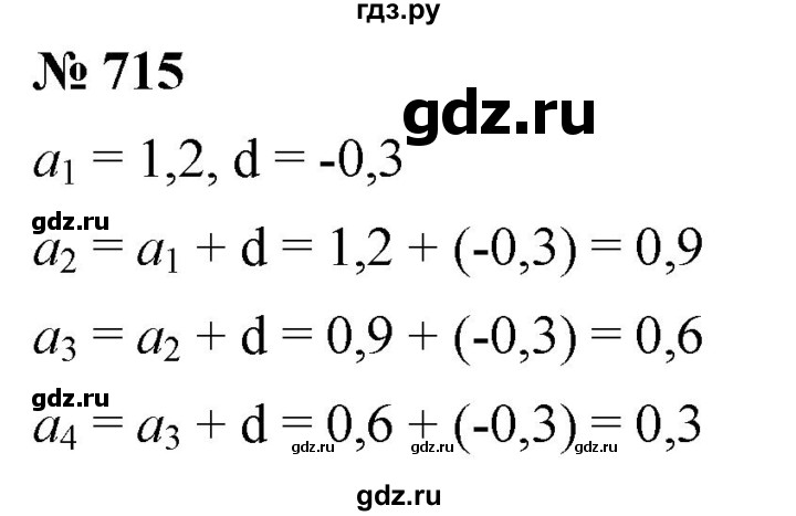 ГДЗ по алгебре 9 класс  Мерзляк   упражнение - 715, Решебник к учебнику 2021