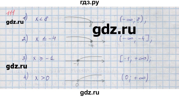 ГДЗ по алгебре 9 класс  Мерзляк   упражнение - 111, Решебник №1 к учебнику 2016