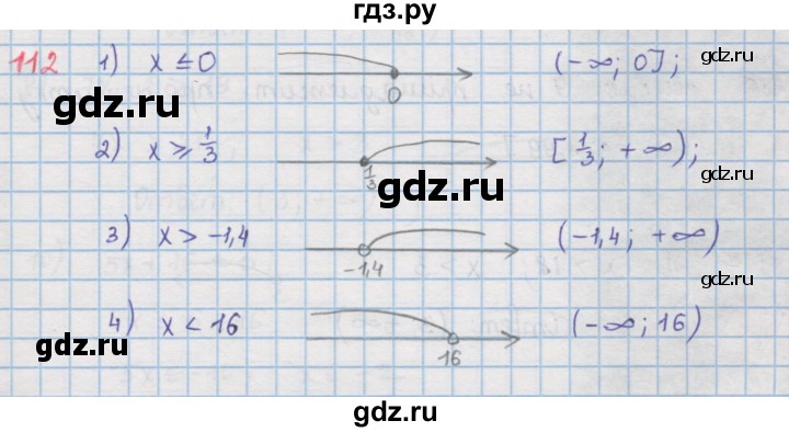ГДЗ по алгебре 9 класс  Мерзляк   упражнение - 112, Решебник №1 к учебнику 2016