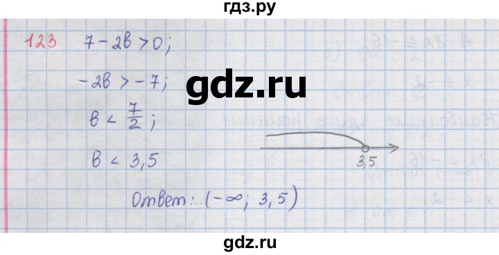 ГДЗ по алгебре 9 класс  Мерзляк   упражнение - 123, Решебник №1 к учебнику 2016