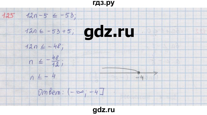 ГДЗ по алгебре 9 класс  Мерзляк   упражнение - 125, Решебник №1 к учебнику 2016