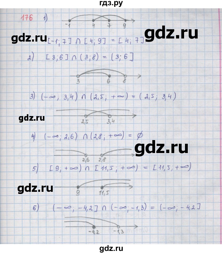 ГДЗ по алгебре 9 класс  Мерзляк   упражнение - 176, Решебник №1 к учебнику 2016