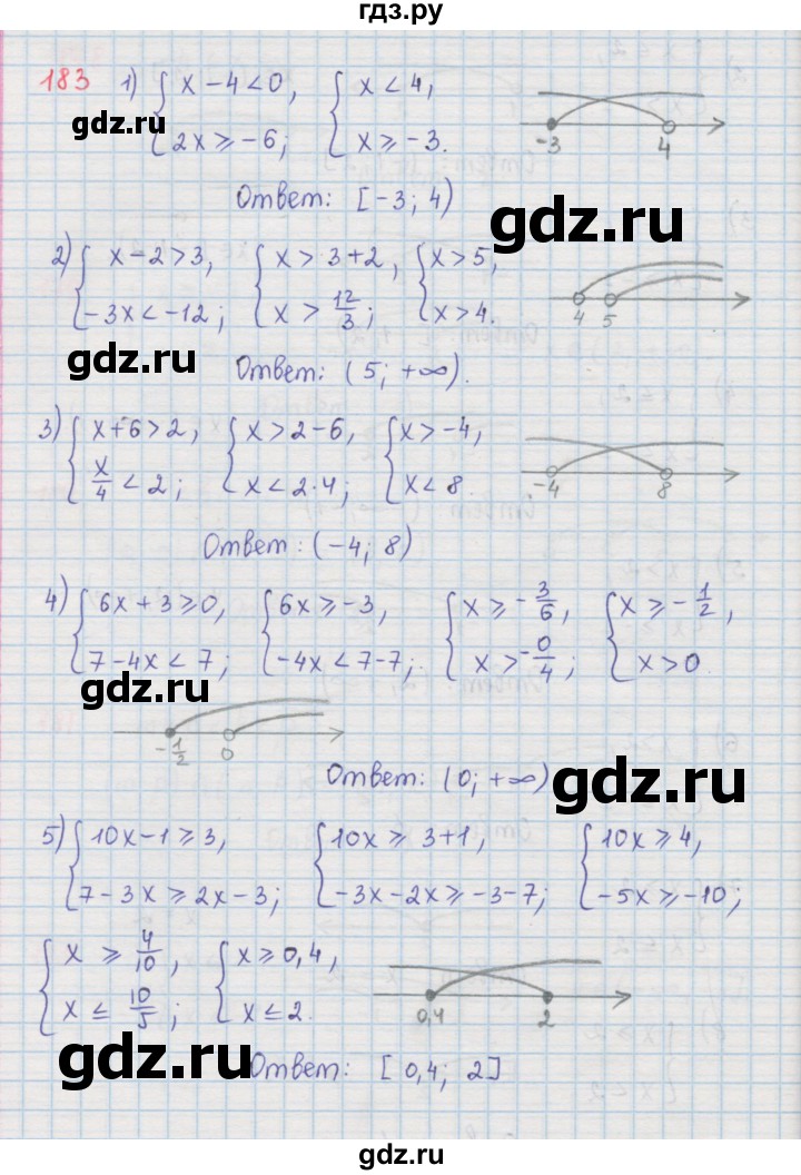 ГДЗ по алгебре 9 класс  Мерзляк   упражнение - 183, Решебник №1 к учебнику 2016